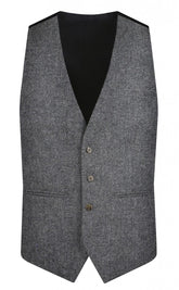 Abraham Moon Grey Tweed Waistcoat